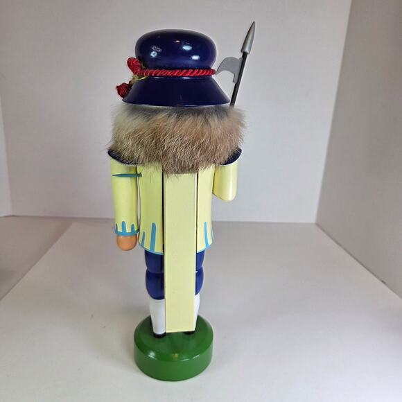 Vintage VEB Hødrew Nutcracker Guard 11" German Wooden Soldier with Spear - Picture 5 of 15